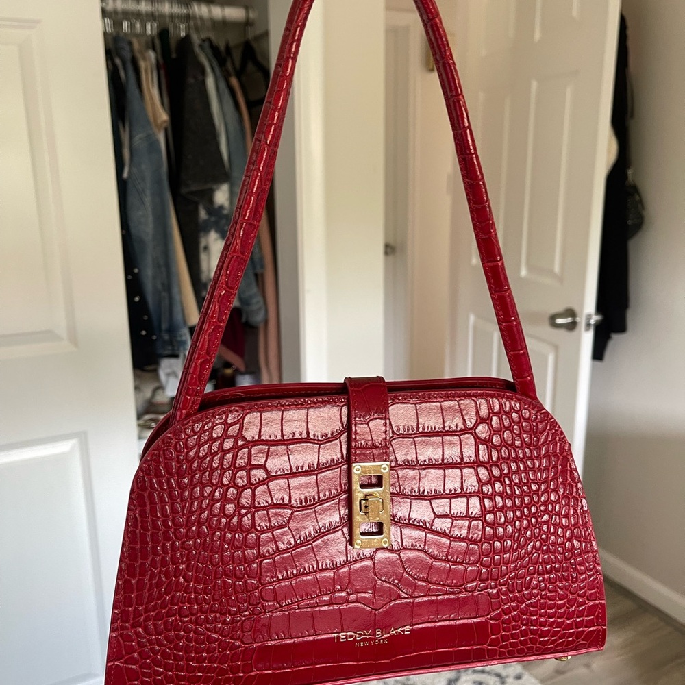 Teddy Blake Dana Croco 11” Shoulder Bag